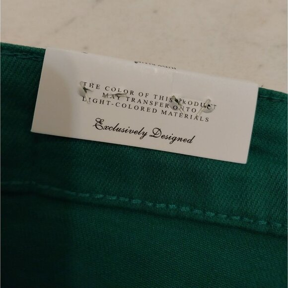 NWT Plus Judy Blue Tummy Control Green High Rise Wide Leg Cropped Jeans sz 22W - Picture 7 of 15